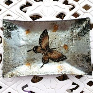 Glass  decorative dish.